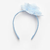 Mavi  Gül Detaylı Kız Çocuk Taç