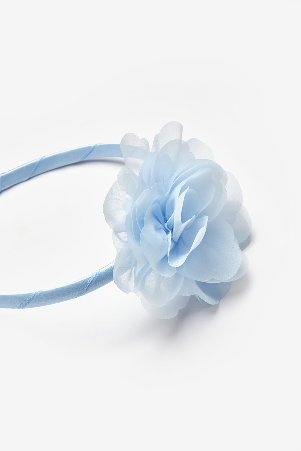 Mavi  Gül Detaylı Kız Çocuk Taç