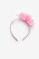Pembe  Gül Detaylı Kız Çocuk Taç