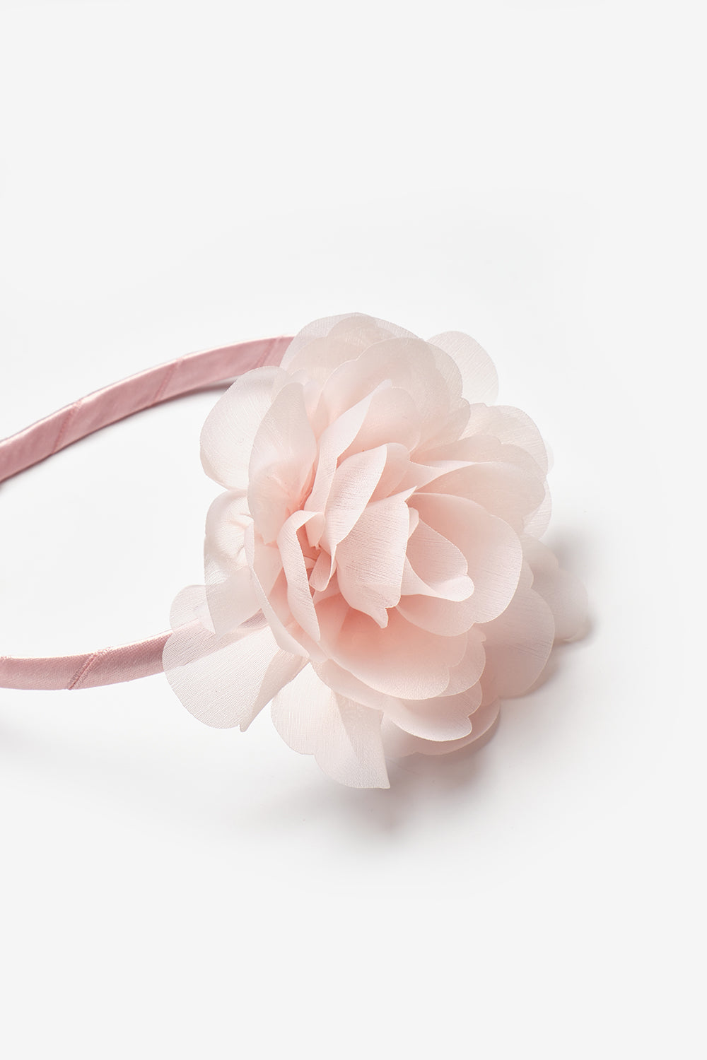 Pudra  Gül Detaylı Kız Çocuk Taç