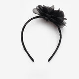 Siyah  Gül Detaylı Kız Çocuk Taç