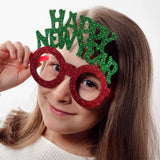 Yeşil  Happy New Year Çocuk Yılbaşı Parti Gözlüğü