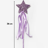 Lila  Yıldız Figürlü Püsküllü Parti Asası