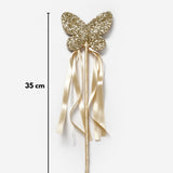 Altın  Kelebek Figürlü Püsküllü Parti Asası