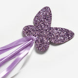 Lila  Kelebek Figürlü Püsküllü Parti Asası