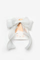 White Tailored Bow Girl's Automatic Hair Clip