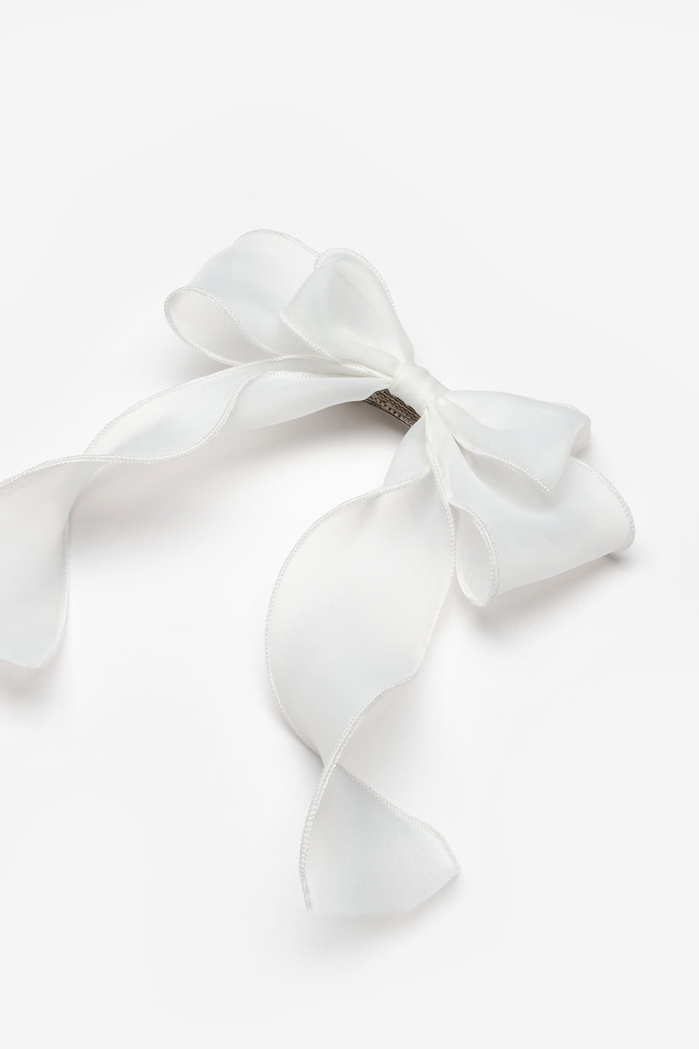 Beyaz  Kuyruklu Fiyonk Kız Çocuk Otomatik Toka