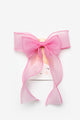 Pink Tailored Bow Girl's Automatic Hair Clip