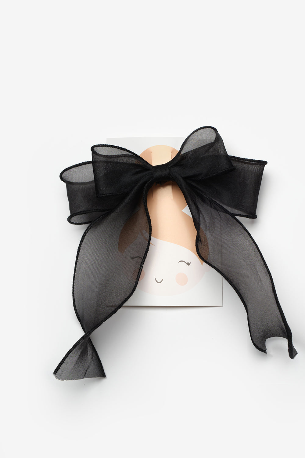 Siyah  Kuyruklu Fiyonk Kız Çocuk Otomatik Toka