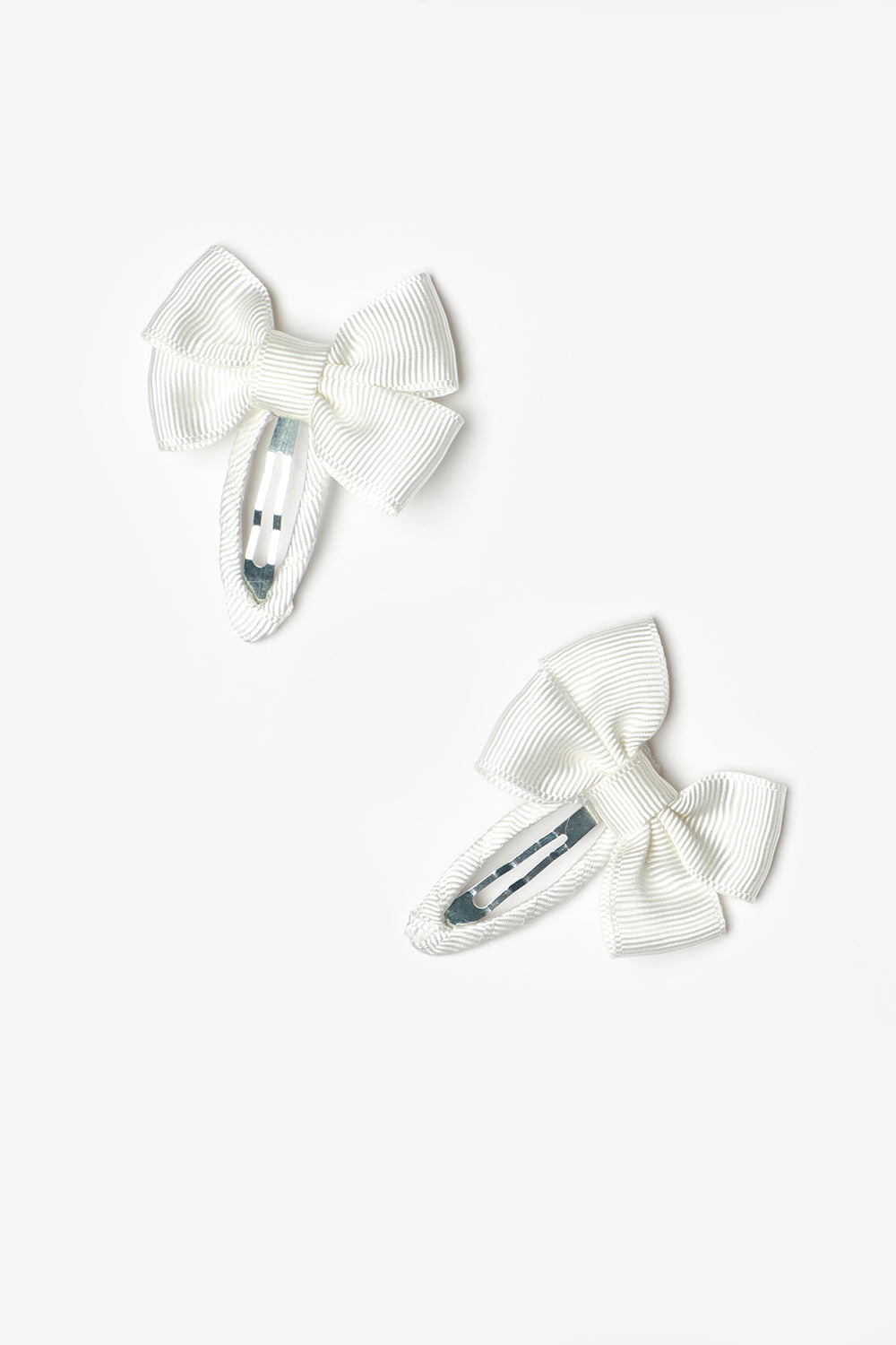 Beyaz  İkili Fiyonk Kız Çocuk Çıt Çıt Toka