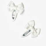 Beyaz  İkili Fiyonk Kız Çocuk Çıt Çıt Toka