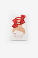 Red 2-Piece Bow Girl's Snap Hair Clip
