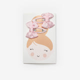 Pembe  İkili Fiyonk Kız Çocuk Çıt Çıt Toka