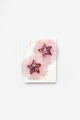 Pink Tulle Details and Star Design 2-Piece Baby Hair Clips