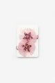 Pink Tulle Detailed Star Design 2-Piece Girl's Hair Clip