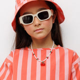 Kırmızı Çizgi Desenli Çocuk Bucket Şapka