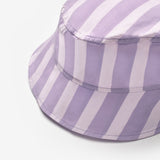 Lila Çizgi Desenli Çocuk Bucket Şapka