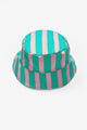 Mint Çizgi Desenli Çocuk Bucket Şapka