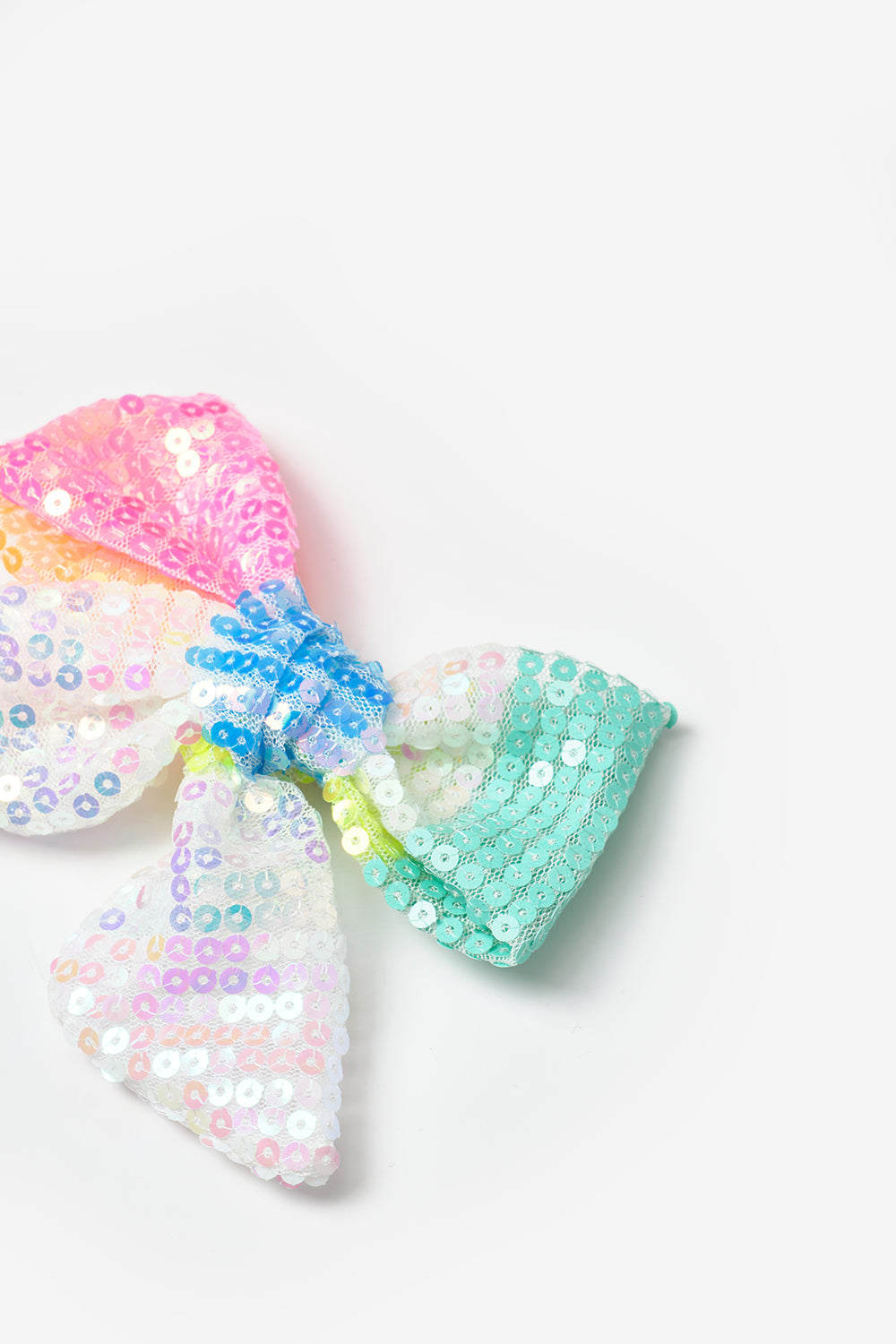 Çok Renkli Gökkuşağı Pullu Kız Çocuk Klips Toka