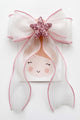 Pink Star Figured Tailed Girls' Automatic Hair Clip