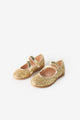 Gold Heart Velcro Girls Shoes