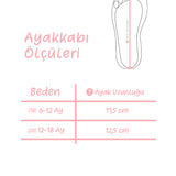 Pudra  Fiyonk Püsküllü Bebek Ayakkabı