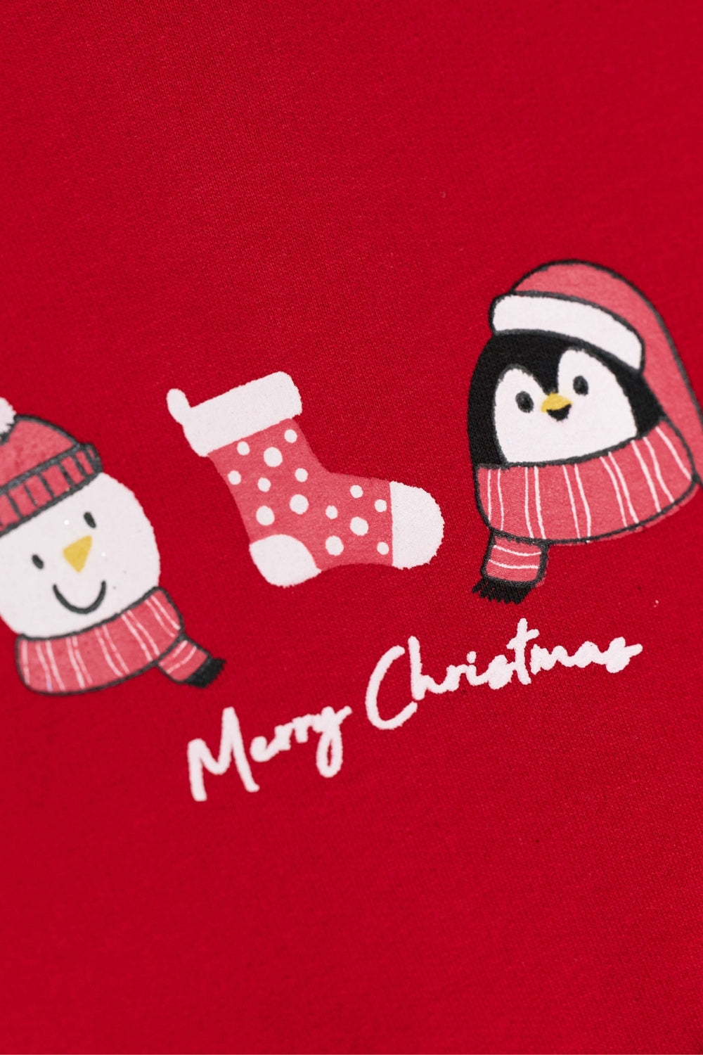 Kırmızı  Yılbaşı Temalı Tül Etekli Kız Bebek Elbise - Annabel