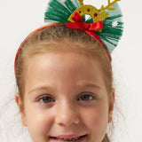 Yeşil  Joy Baskılı Tül Etekli Kız Çocuk Elbise - Fragile