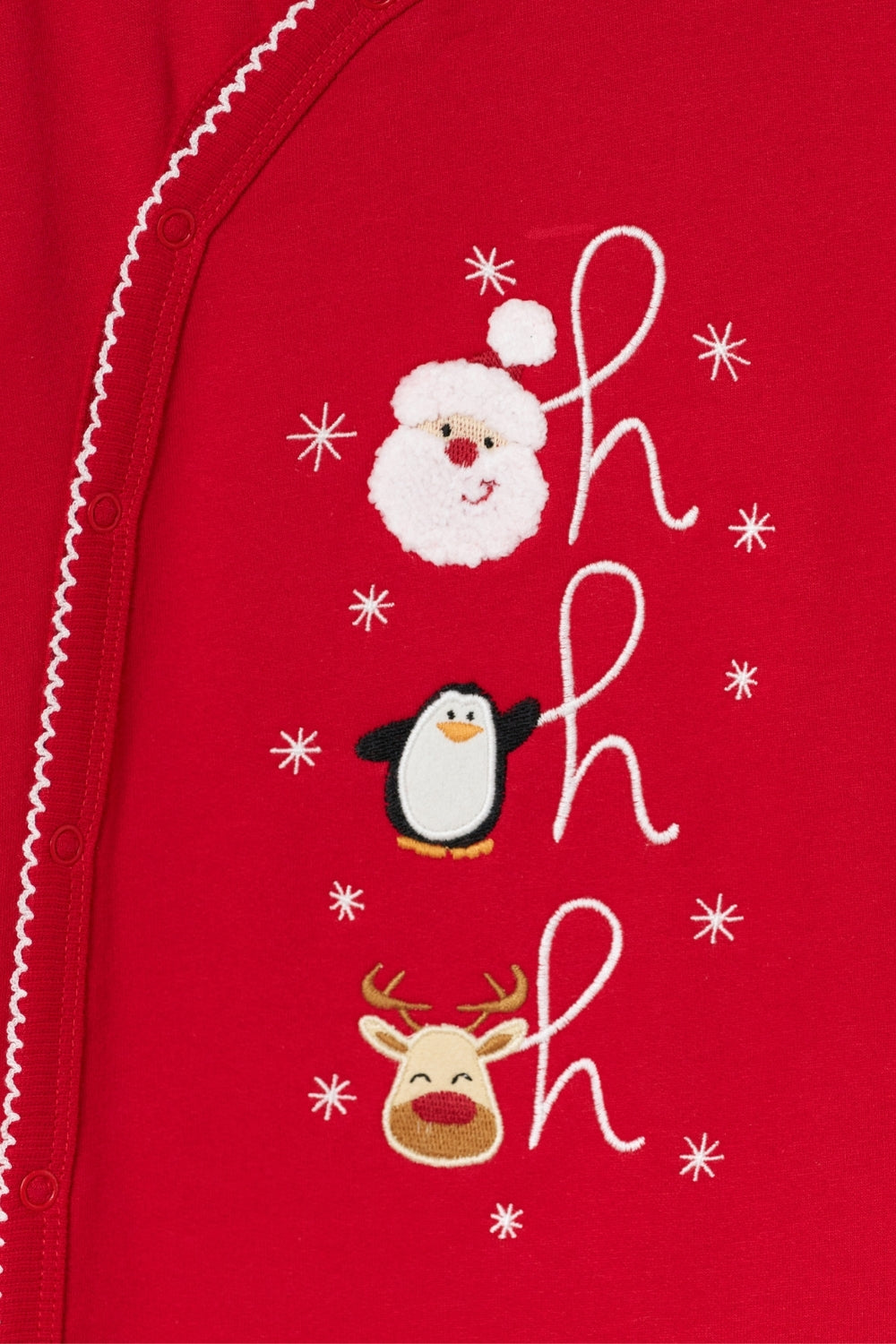 Kırmızı  Yılbaşı Tema Baskılı Kız Bebek Tulum - Nixie