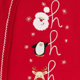 Kırmızı  Yılbaşı Tema Baskılı Kız Bebek Tulum - Nixie