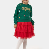 Yeşil  Yılbaşı Temalı Kız Çocuk İkili Takım - Judy