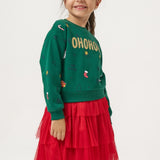 Yeşil  Yılbaşı Temalı Kız Çocuk İkili Takım - Judy