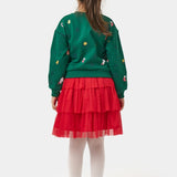 Yeşil  Yılbaşı Temalı Kız Çocuk İkili Takım - Judy