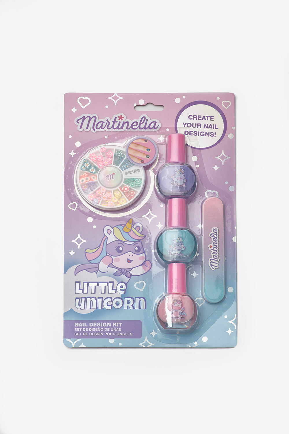 Çok Renkli  Little Unicorn Kız Çocuk Tırnak Seti