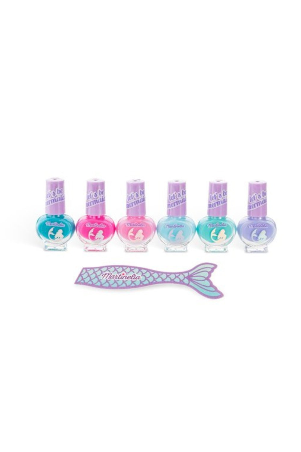 Çok Renkli  Let's Be Mermaids 6'lı Kız Çocuk Tırnak Seti
