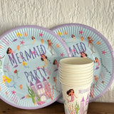 Blue Underwater Themed Plate and Cup Set