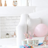 Pink Princess and Castle Themed 8-Piece Party Straws