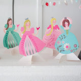 Çok Renkli  Prenses Figür Parti Masa Süsü