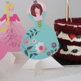 Çok Renkli  Prenses Figür Parti Masa Süsü