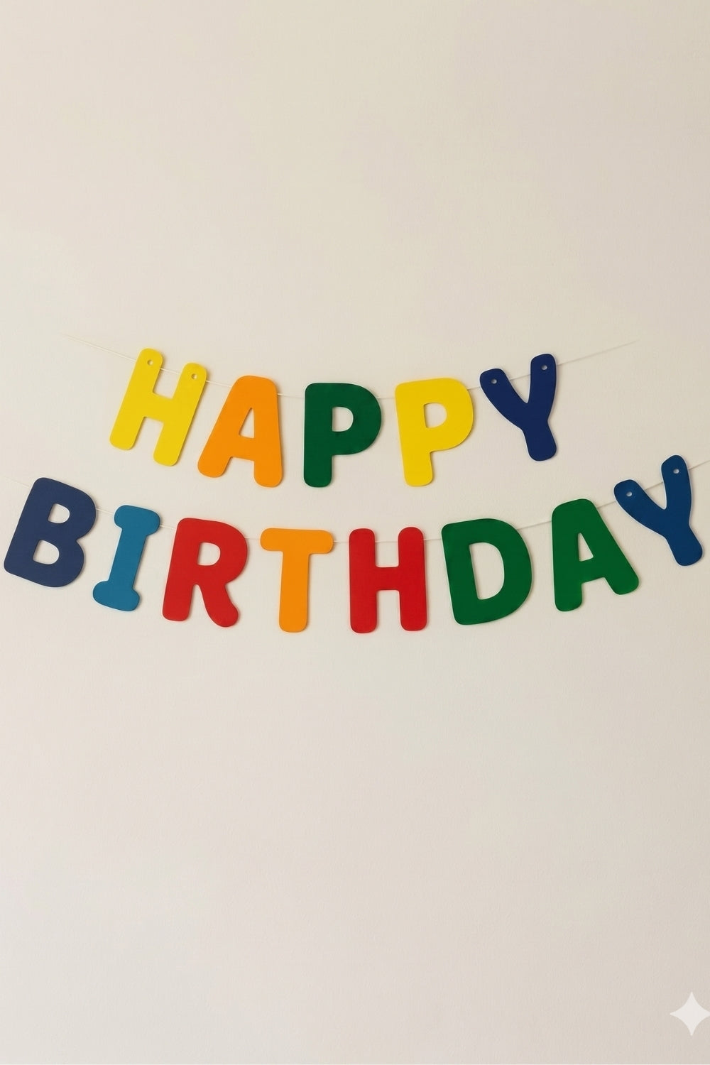 Çok Renkli Pastel Tonları Happy Birthday Harf Parti Banner