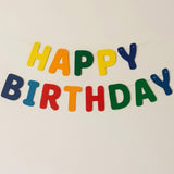 Çok Renkli Pastel Tonları Happy Birthday Harf Parti Banner