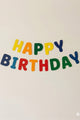 Çok Renkli Pastel Tonları Happy Birthday Harf Parti Banner