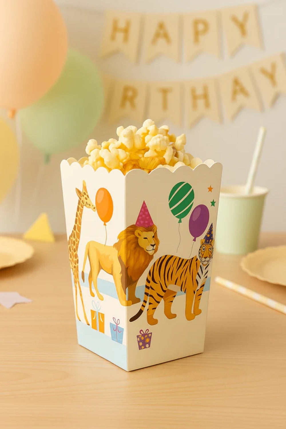 Çok Renkli Safari Temalı 8'li Mısır Kutusu