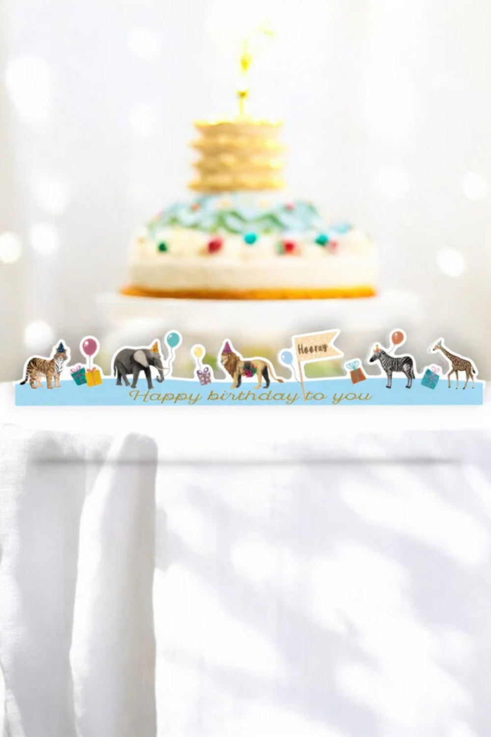 Çok Renkli Safari Temalı Parti Masası Süsü