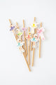 Multicolor 7-Piece Ballerina Figure Paper Party Straws
