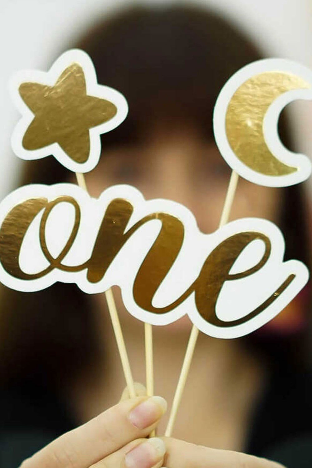 Altın  One 3'lü Pasta Süsü