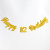 Altın  Happy Birthday 1/2 Banner