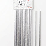 Gümüş  24'lü Parlak Kağıt Parti Pipeti