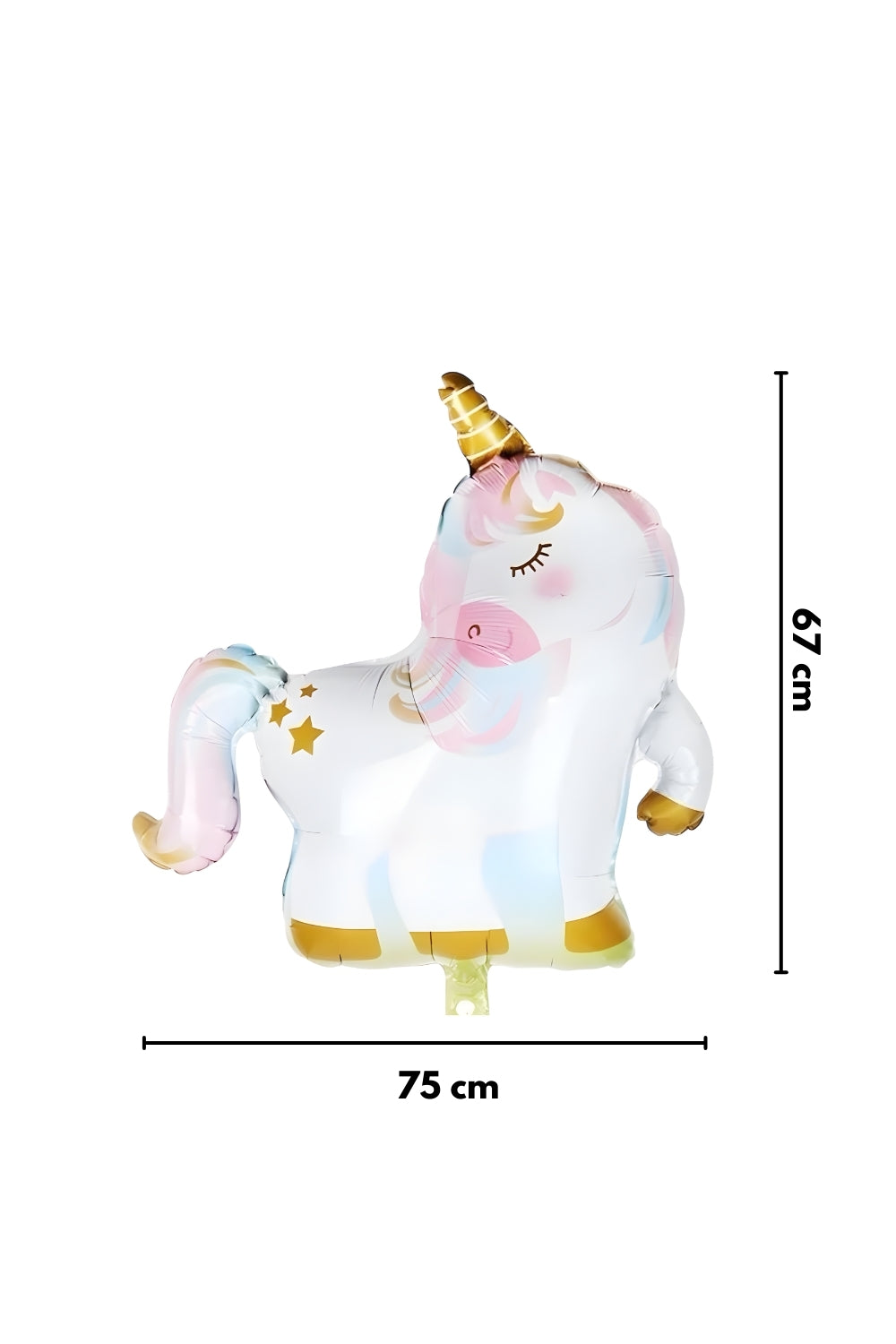 Beyaz  Unicorn Figür Parti Balonu