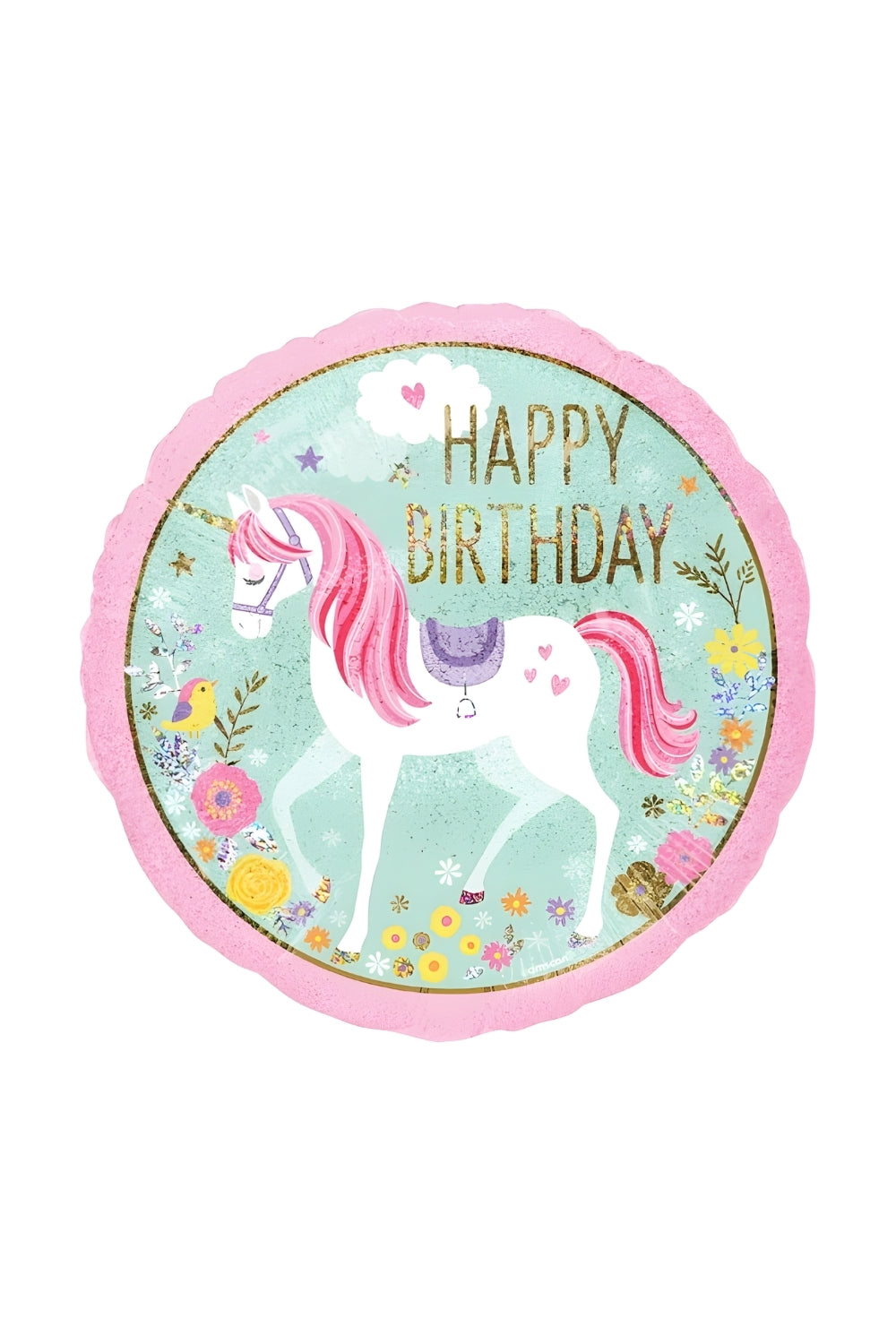 Pembe  Unicorn Temalı Parti Balonu